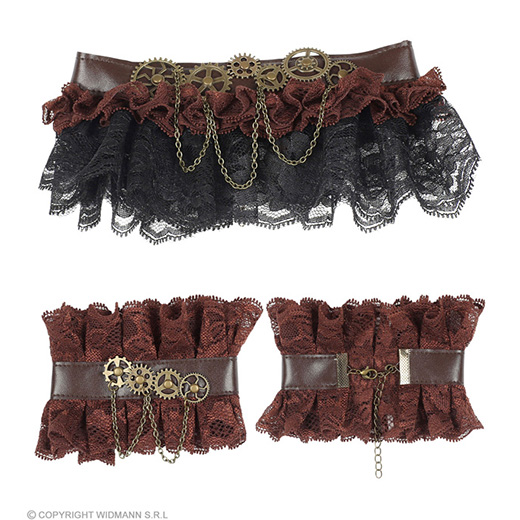 steampunk kanten choker & manchetten