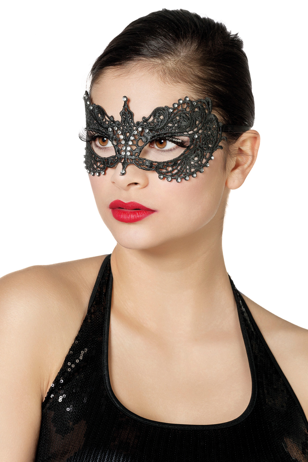 Masker stof met steentjes