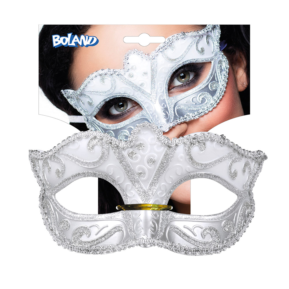 St. Oogmasker Venice felina zilver