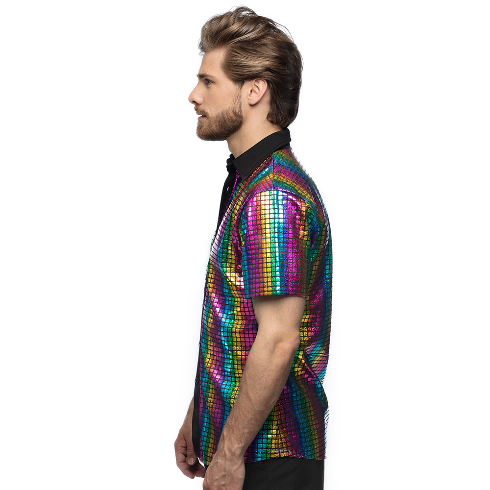 Shirt Disco Diamond regenboog (XL)