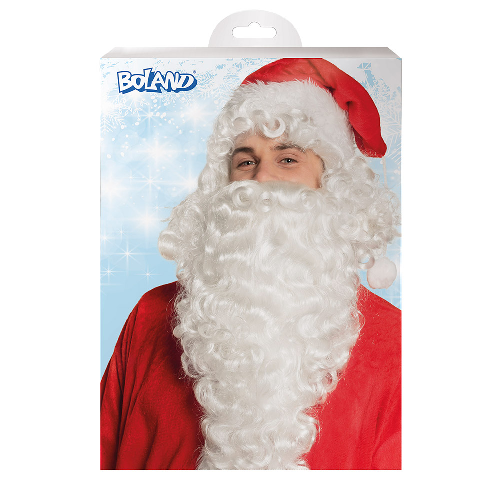 St. Pruik Kerstman met baard