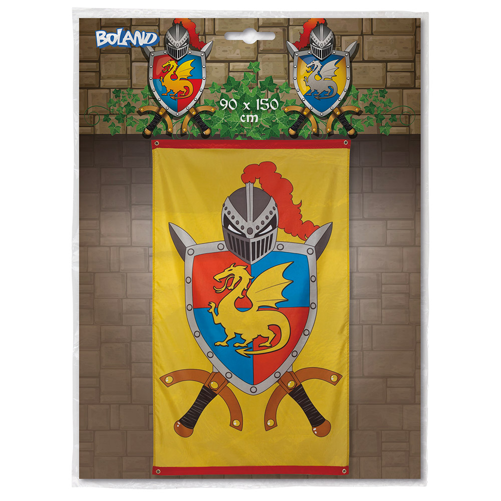 St. Polyester vlag Knights & Dragons (150 x 90 cm)