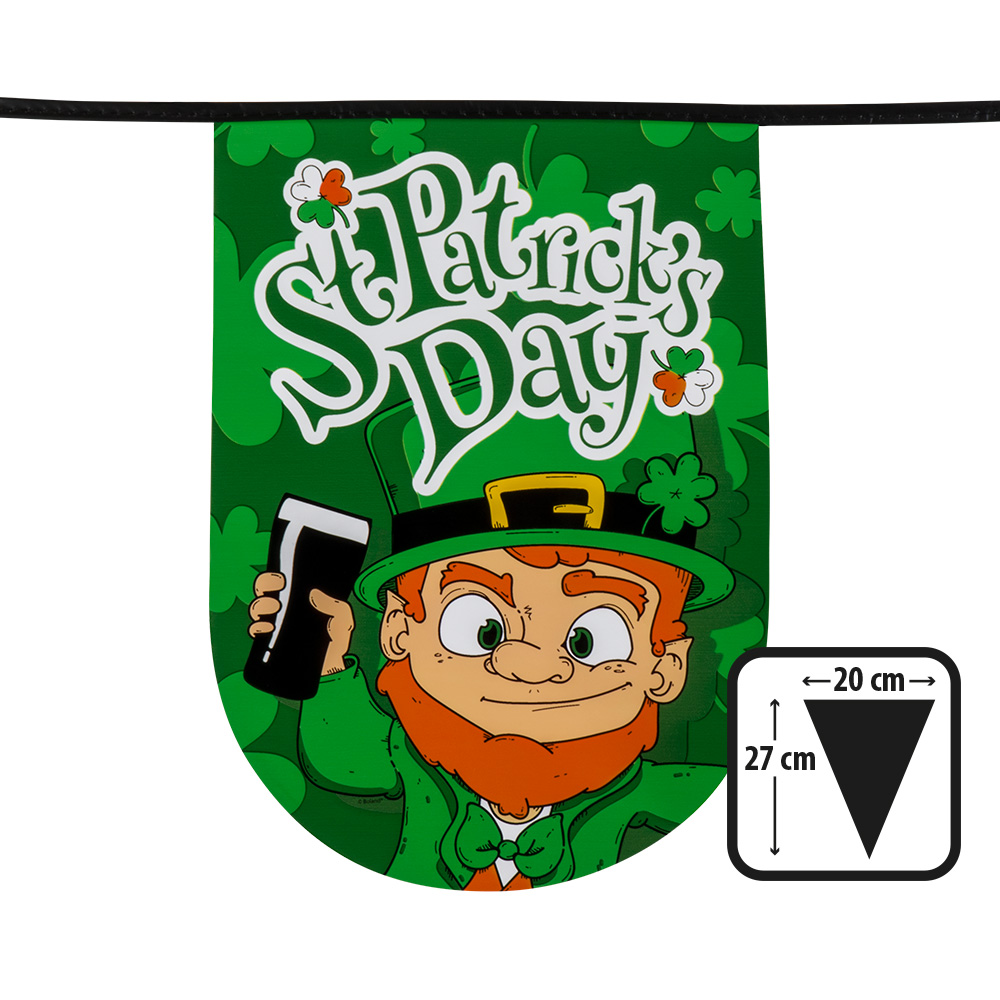 St. PE vlaggenlijn St Patrick's Day (27 x 20 cm)(6 m)