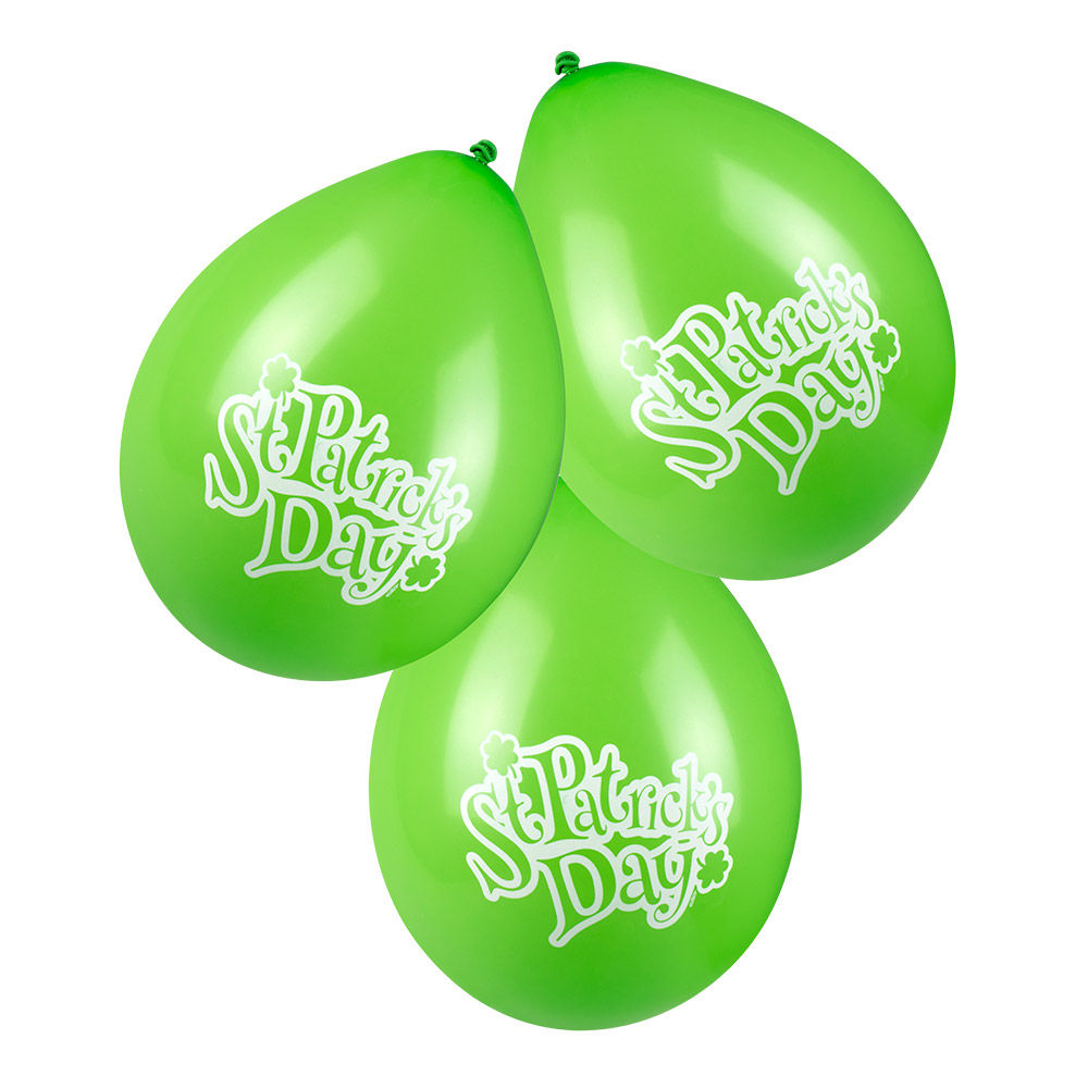 Set 6 Latex ballonnen 'St Patrick's Day' dubbelzijdig (Ø 25 cm)