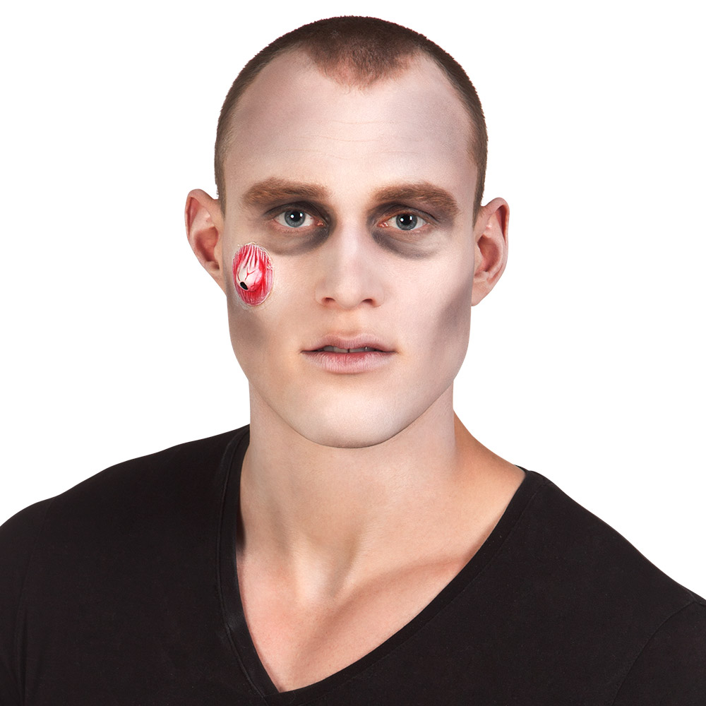 Make-up kit Zombie (3 nepbloedcapsules, latex wond, spons en applicator)