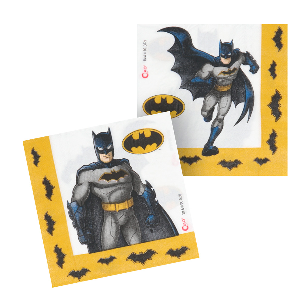 Set 20 Papieren servetten Batman (33 x 33 cm)