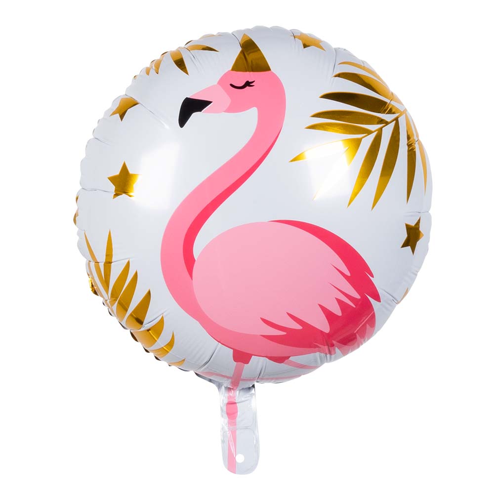 St. Folieballon Flamingo dubbelzijdig (Ø 45 cm)