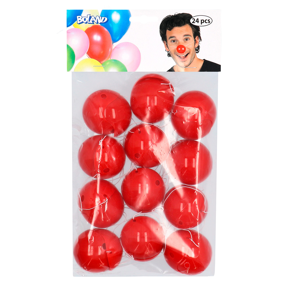 Set 24 Clownsneuzen plastic