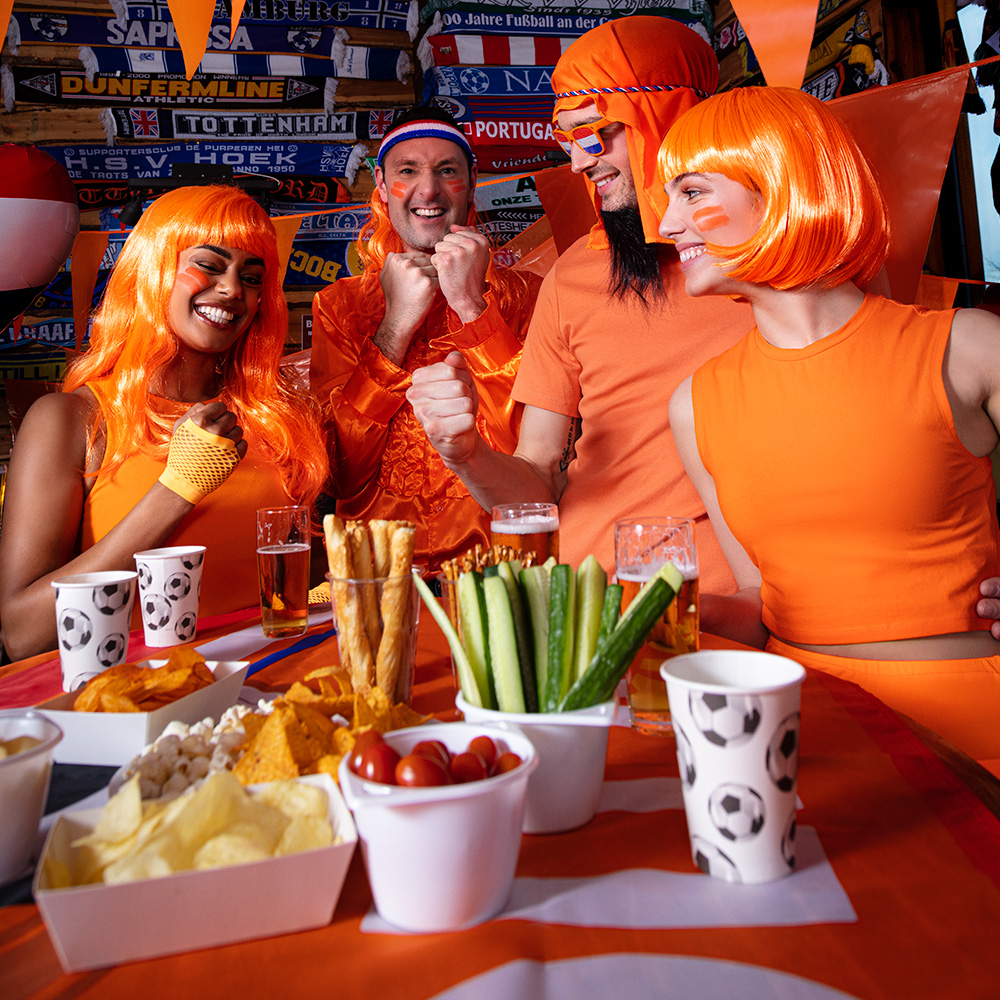 St. Hoofdband Nederland met oranje haar