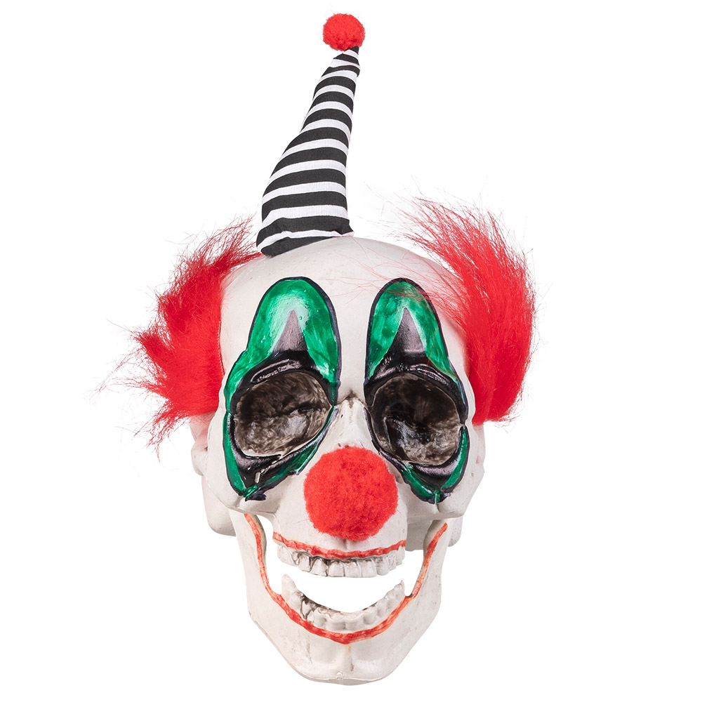 St. Schedel Clown met beweegbare kaak (15 x 13 x 18 cm)