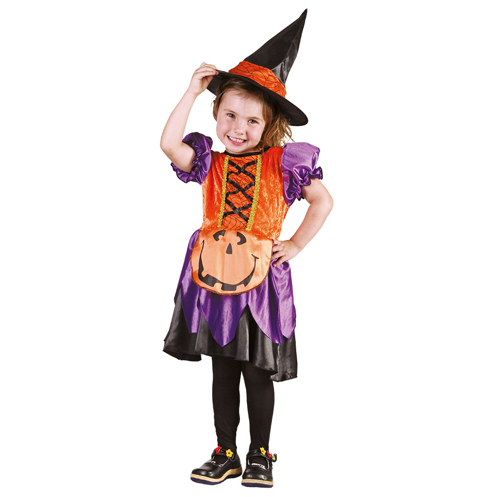 St. Kinderkostuum Pumpkin witch (3-4 jaar)