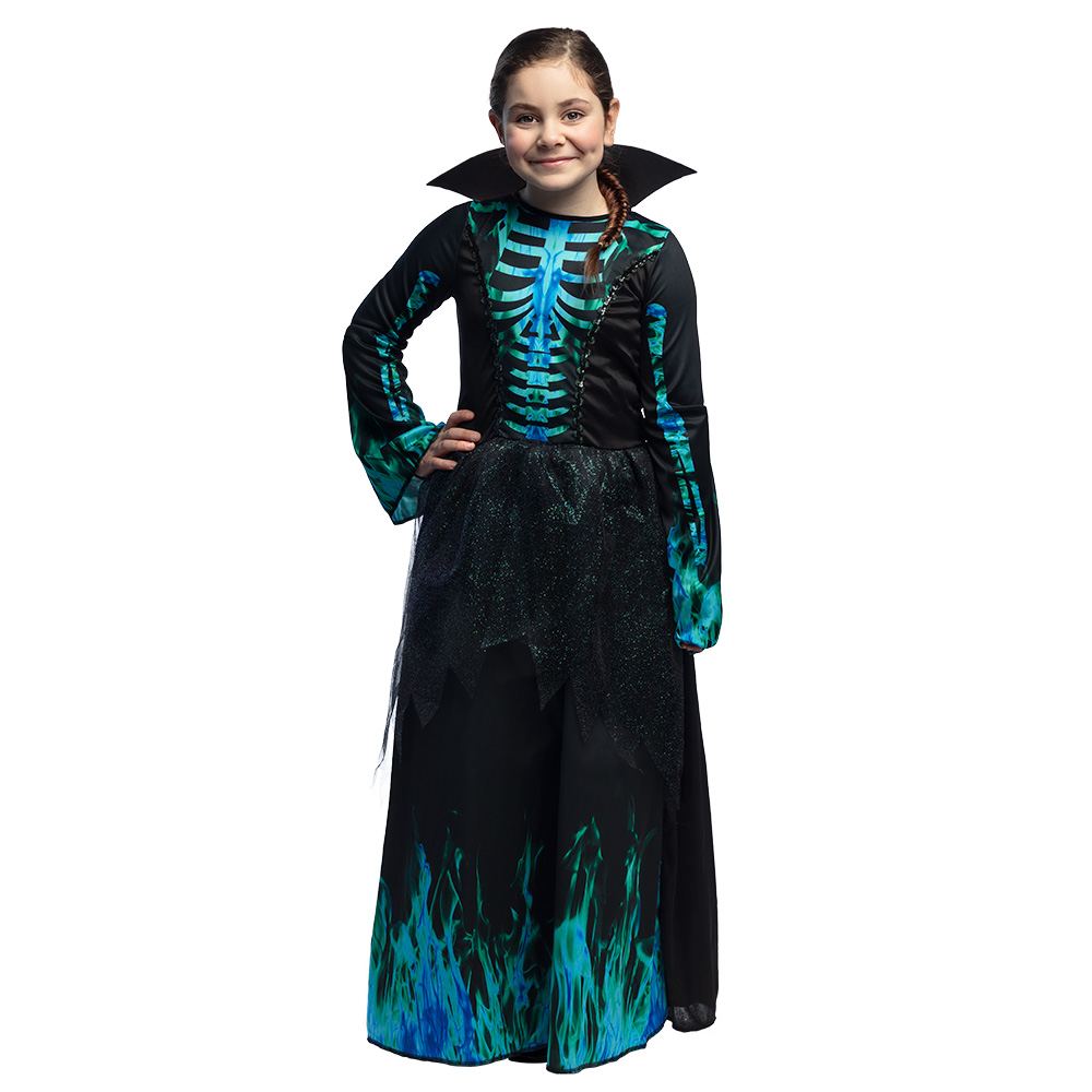 St. Kinderkostuum Skeleton Azura (7-9 jaar)