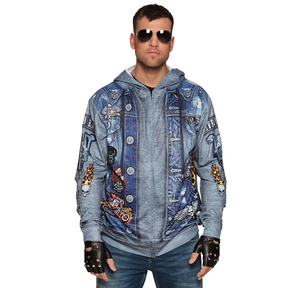 St. Fotorealistische hoodie Biker (M)