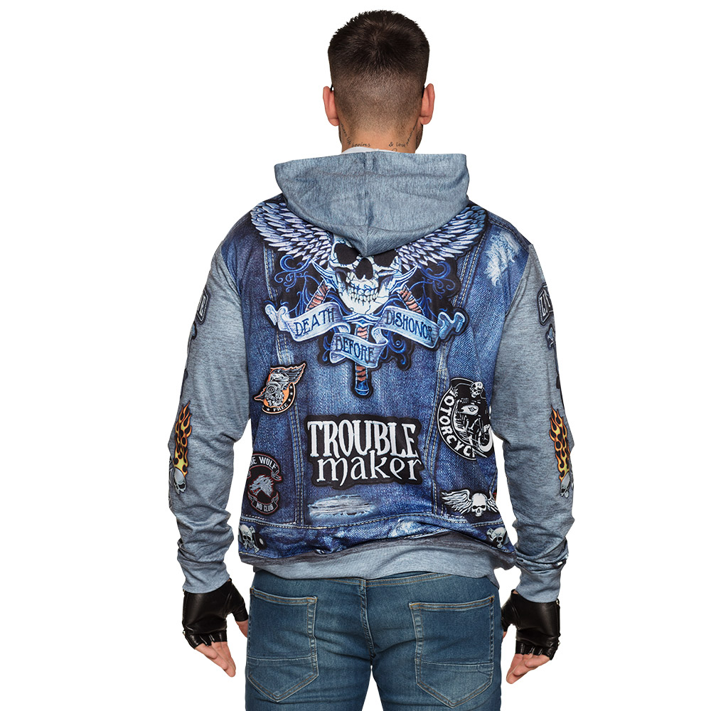 St. Fotorealistische hoodie Biker (M)