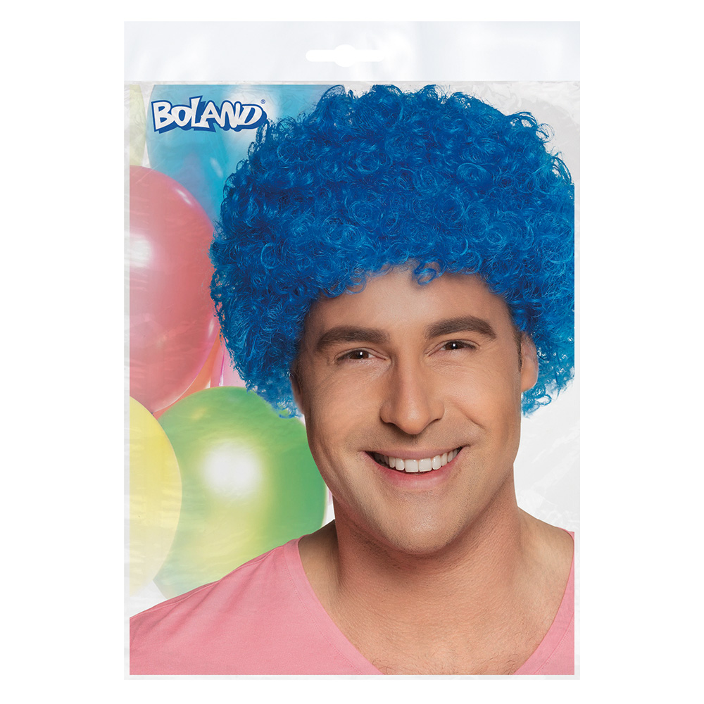 Pruik Pop blauw