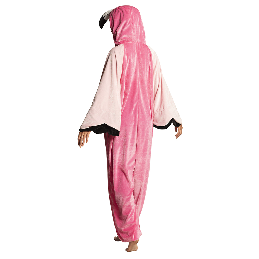 St. Tienerkostuum Flamingo pluche (max. 1.65 m)