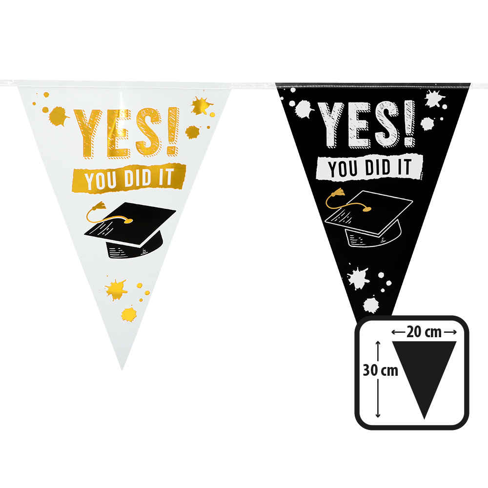 St. PE vlaggenlijn 'YES! YOU DID IT' (30 x 20 cm)(6 m)