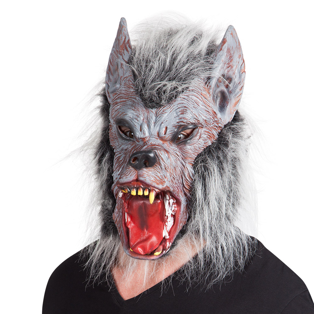 St. Latex hoofdmasker Weerwolf met haar