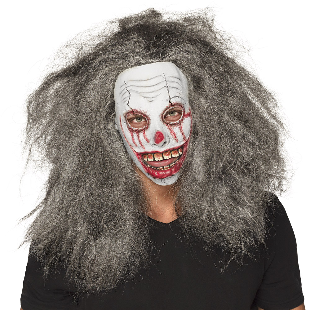 St. Latex hoofdmasker Zombieclown met haar