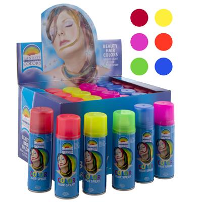 24 Haarsprays fluo