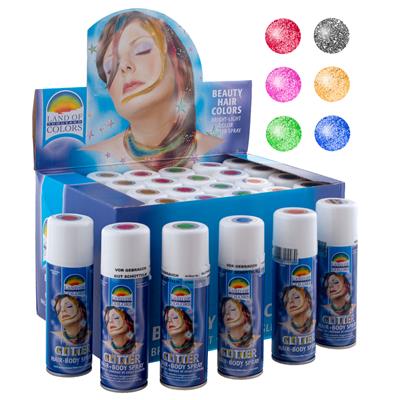 24 Haarsprays glitter