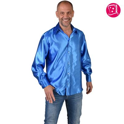 Shirt Satijn Blauw