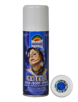 Glitterspray lichaam haar blauw