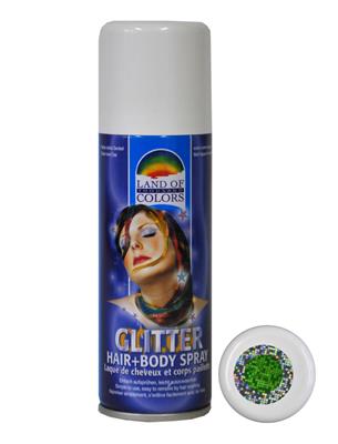 Glitterspray lichaam haar groen