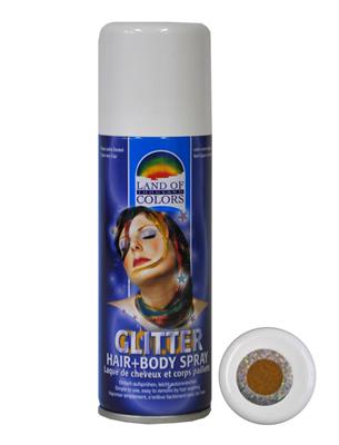 Glitterspray lichaam haar goud