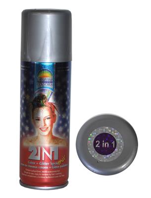 Glitterspray lichaam haar paars zilver