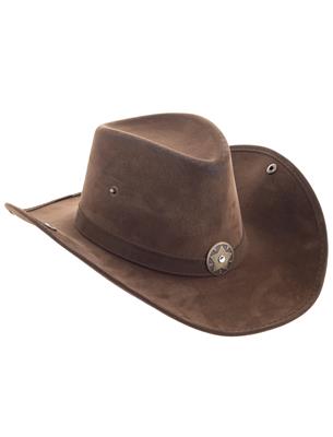 Cowboyhoed lederlook bruin