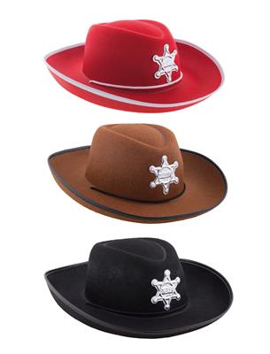 Cowboyhoed kind 3 kleuren