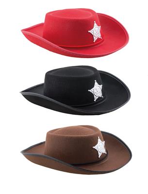 Cowboyhoed kind 55 cm 3 kleuren