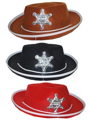 Cowboyhoed kind 3 kleuren