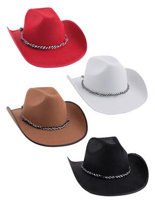 Cowboyhoed 4 kleuren