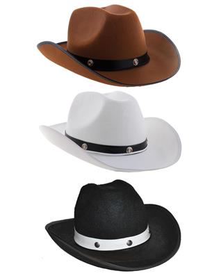 Cowboyhoed 3 kleuren