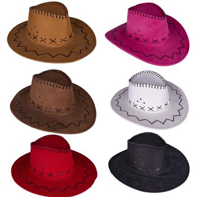 Cowboyhoed daim 6 kleuren