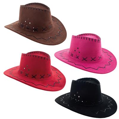 Cowboyhoed daim kind 4 kleuren