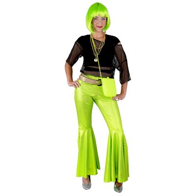 Groene glitter paillettes disco broek