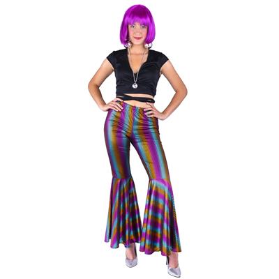 Disco broek pailletten regenboog