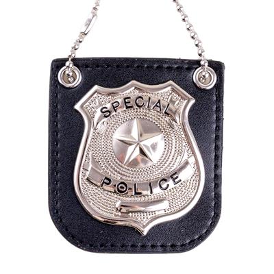 Badge politie met halsketting