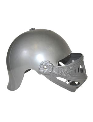 Helm ridder grijs met vizier kind