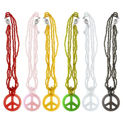 Halsketting peace 6 kleuren