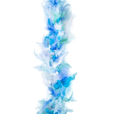 Boa 2 m 45 gr mix blauw met tinsels