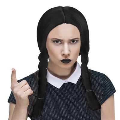 Pruik Wednesday Addams Family