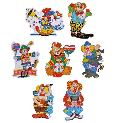 Wanddecoratie clown 7 soorten