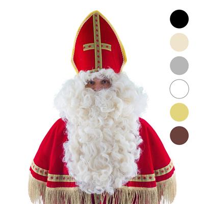 Pruik en baard Sinterklaas 6 kleuren