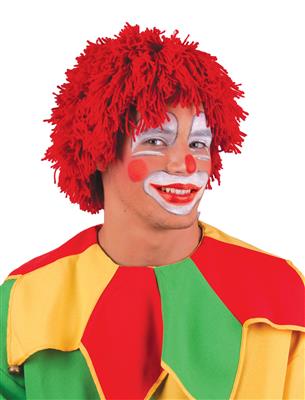 Pruik clown rood