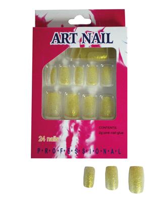 24 nagels glitter goud