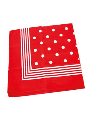 Zakdoek rood met wit